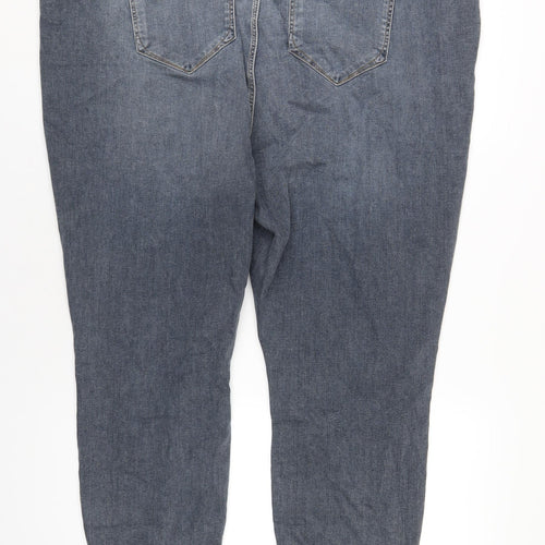 River Island Womens Blue Cotton Skinny Jeans Size 28 L27 in Regular Zip