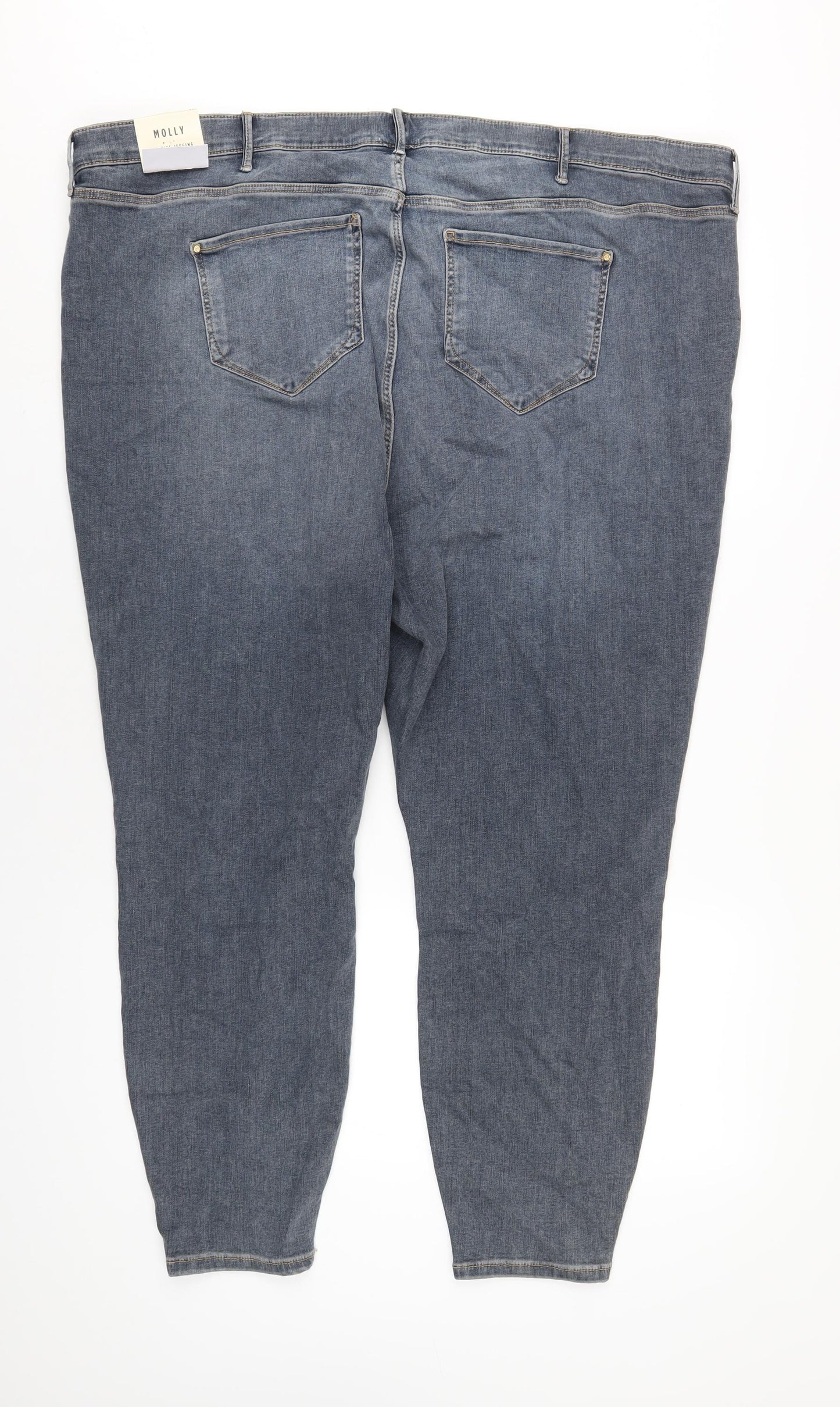 River Island Womens Blue Cotton Skinny Jeans Size 28 L27 in Regular Zip