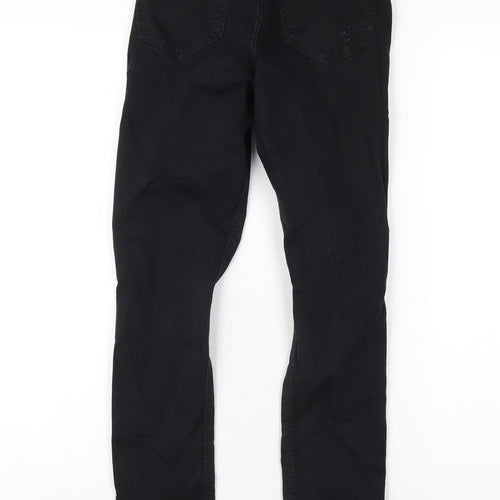 Topshop Womens Black Cotton Skinny Jeans Size 25 in L32 in Regular Zip
