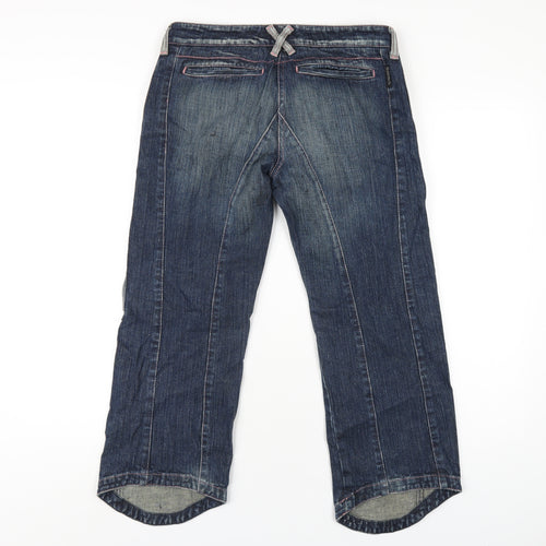 Armani Jeans Womens Blue Cotton Cropped Jeans Size 8 L24 in Regular Zip