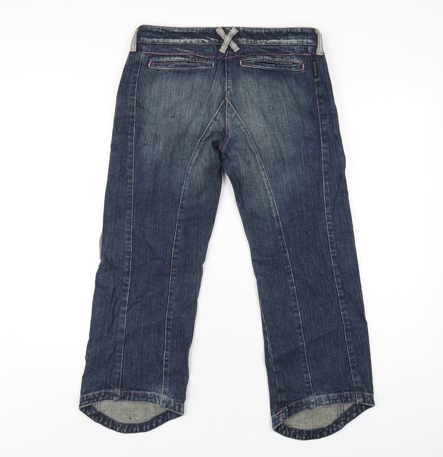 Armani Jeans Womens Blue Cotton Cropped Jeans Size 8 L24 in Regular Zip