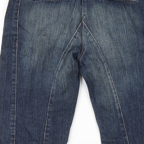 Armani Jeans Womens Blue Cotton Cropped Jeans Size 8 L24 in Regular Zip