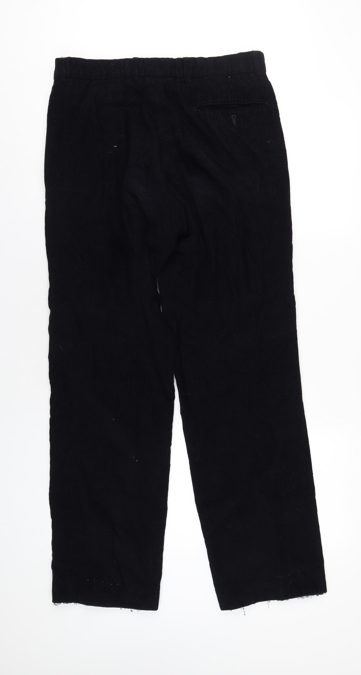 Charles Tyrwhitt Mens Blue Cotton Trousers Size 32 in L30 in Regular Zip