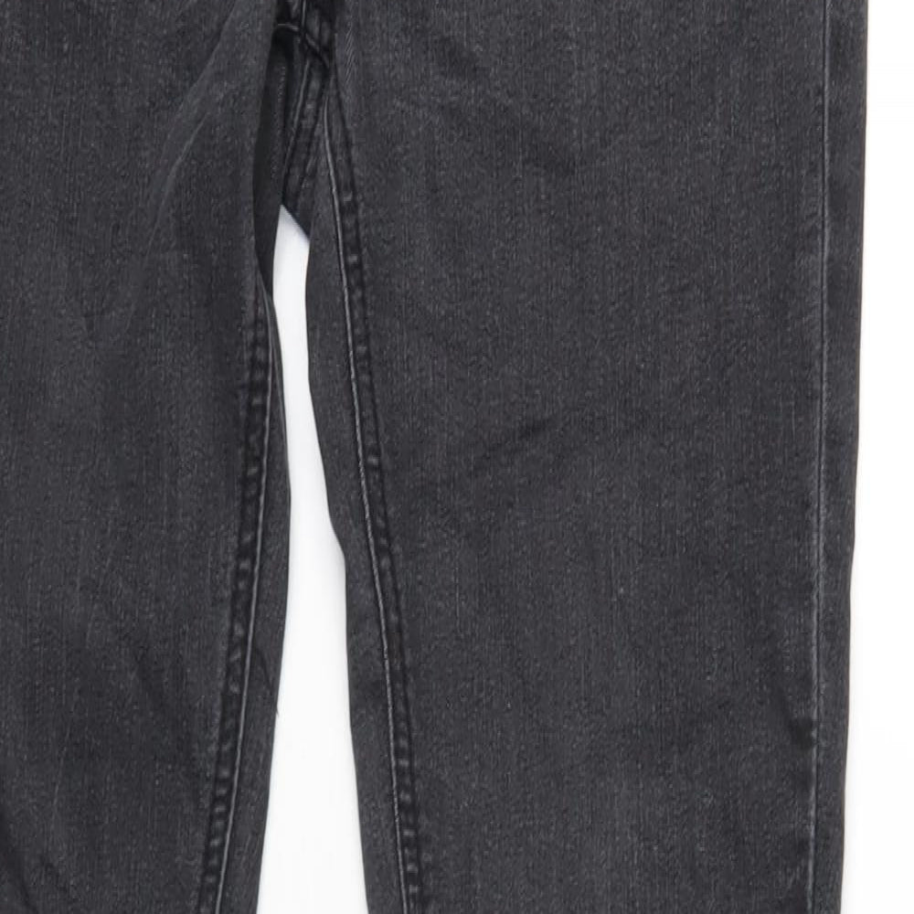 Denim & Co. Womens Black Cotton Skinny Jeans Size 12 L32 in Regular Zip