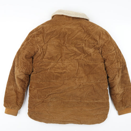 Marks and Spencer Boys Brown Puffer Jacket Coat Size 11-12 Years Zip