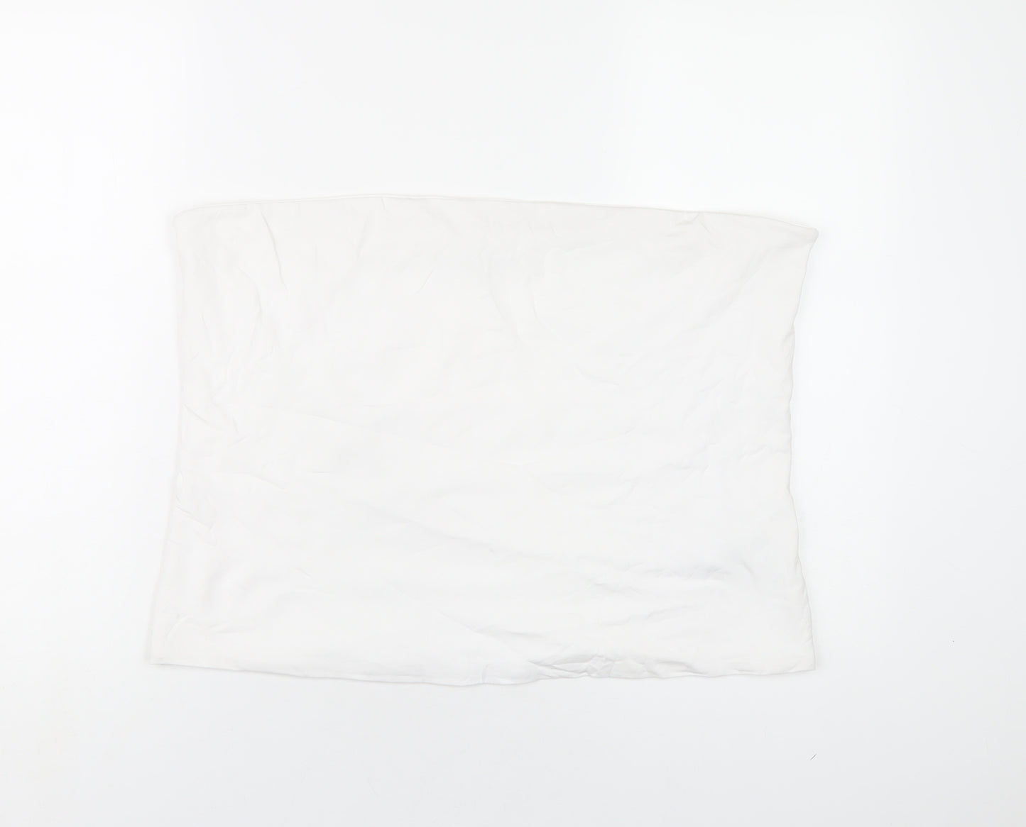 Marks and Spencer Womens White Cotton Basic T-Shirt Size XL Square Neck