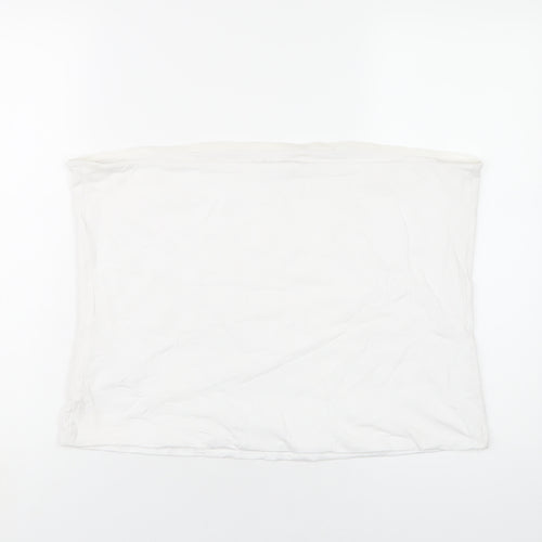 Marks and Spencer Womens White Cotton Basic T-Shirt Size XL Square Neck