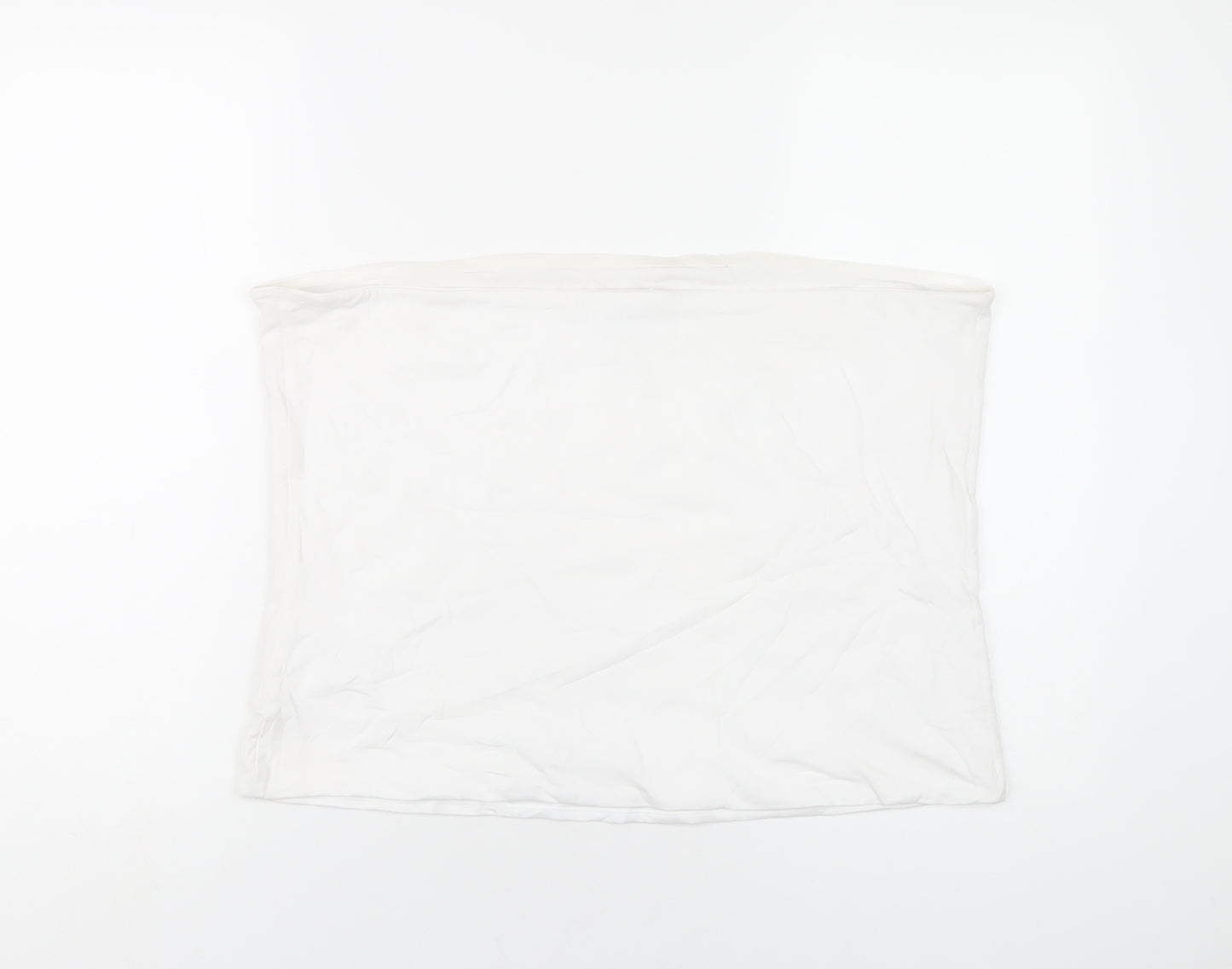 Marks and Spencer Womens White Cotton Basic T-Shirt Size XL Square Neck