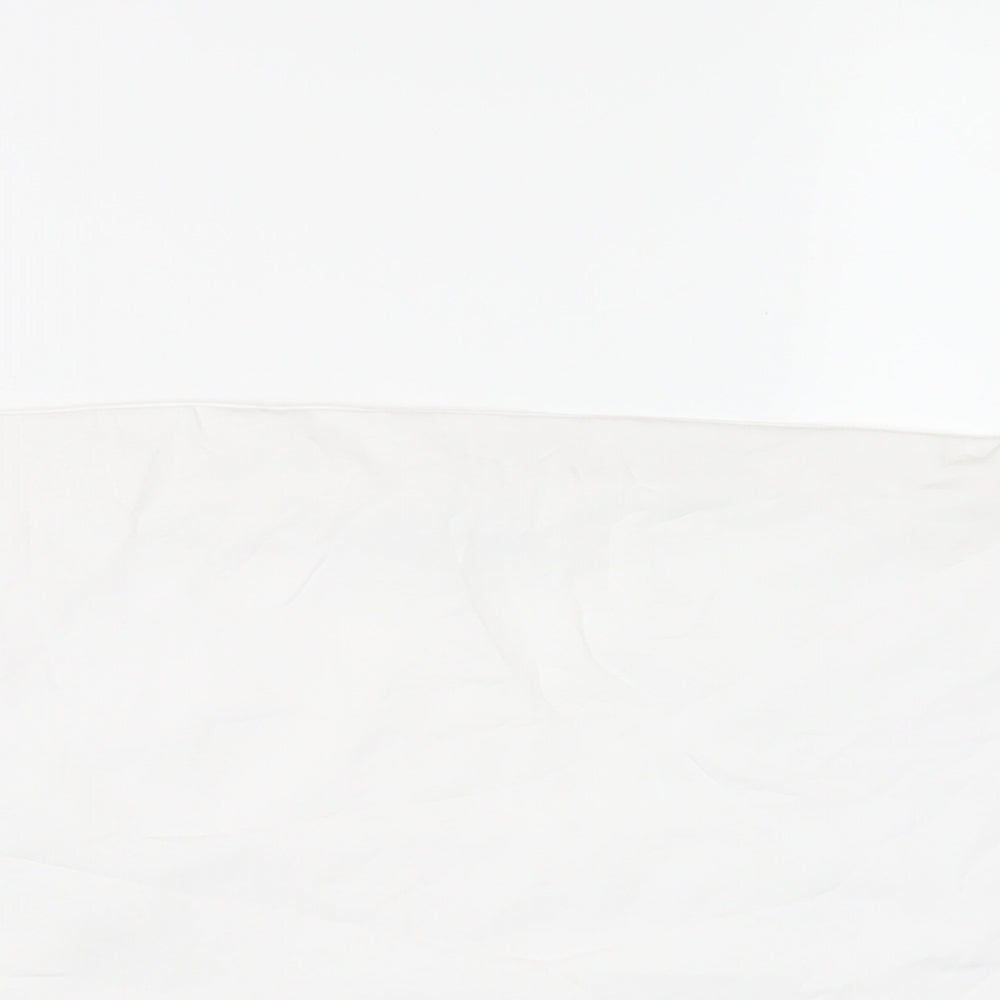 Marks and Spencer Womens White Cotton Basic T-Shirt Size XL Square Neck