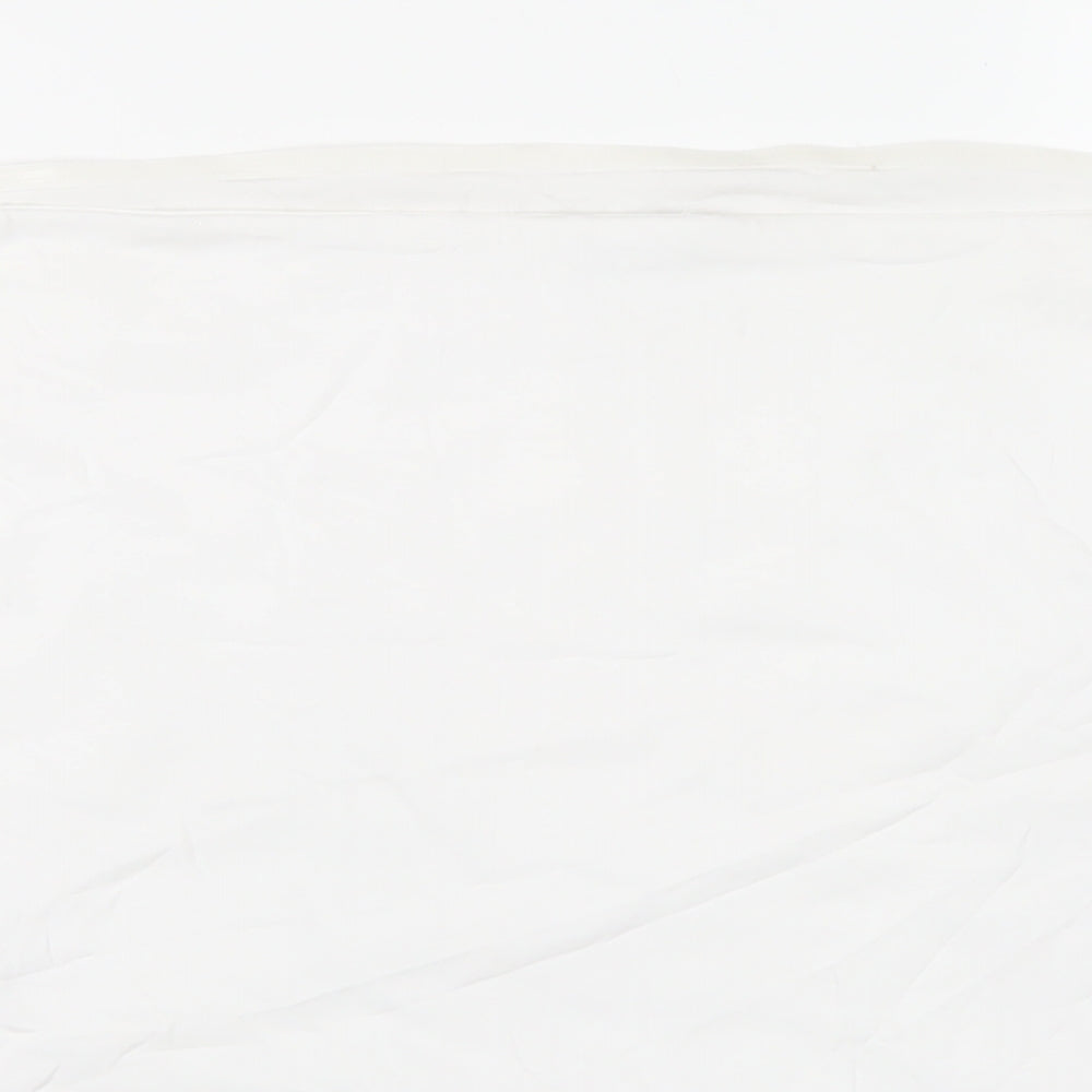 Marks and Spencer Womens White Cotton Basic T-Shirt Size XL Square Neck