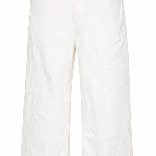Autograph Womens White Cotton Wide-Leg Jeans Size 22 L30 in Regular Zip