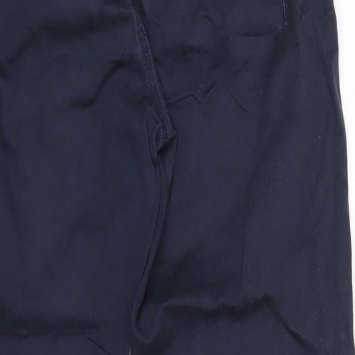 Burton Mens Blue Cotton Trousers Size 32 in L32 in Regular Button