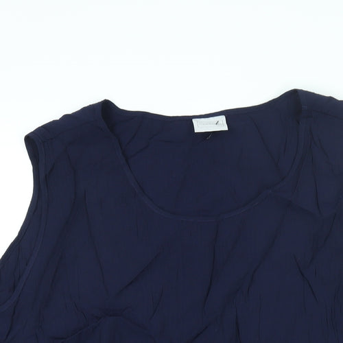 Classics Womens Black Polyester Camisole Blouse Size 24 Round Neck
