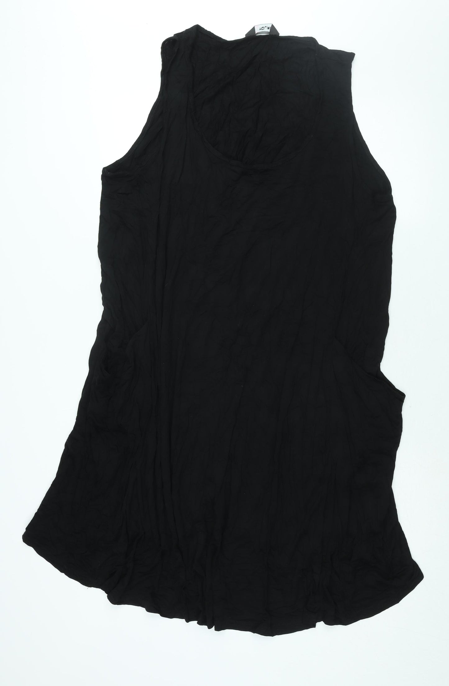 Yours Womens Black Viscose Shift Size 26 Scoop Neck Pullover - Size 26-28