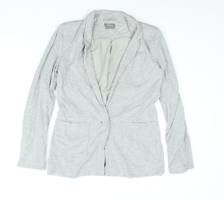 Oasis Womens Grey Jacket Blazer Size 8 Button