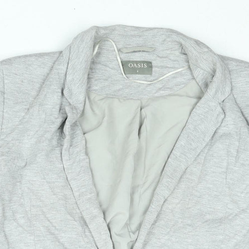 Oasis Womens Grey Jacket Blazer Size 8 Button