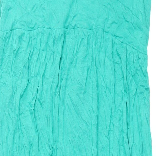 NEXT Womens Green Viscose Maxi Size 18 V-Neck Pullover - Lace Back