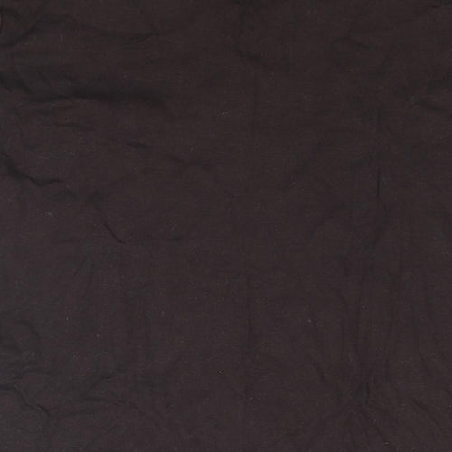 EWM Womens Brown Cotton Basic T-Shirt Size L V-Neck