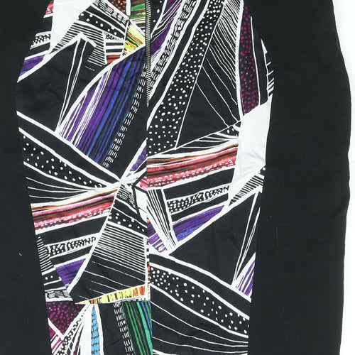 Limited Collection Womens Black Polyester Straight & Pencil Skirt Size 14 Zip - Geometric Print