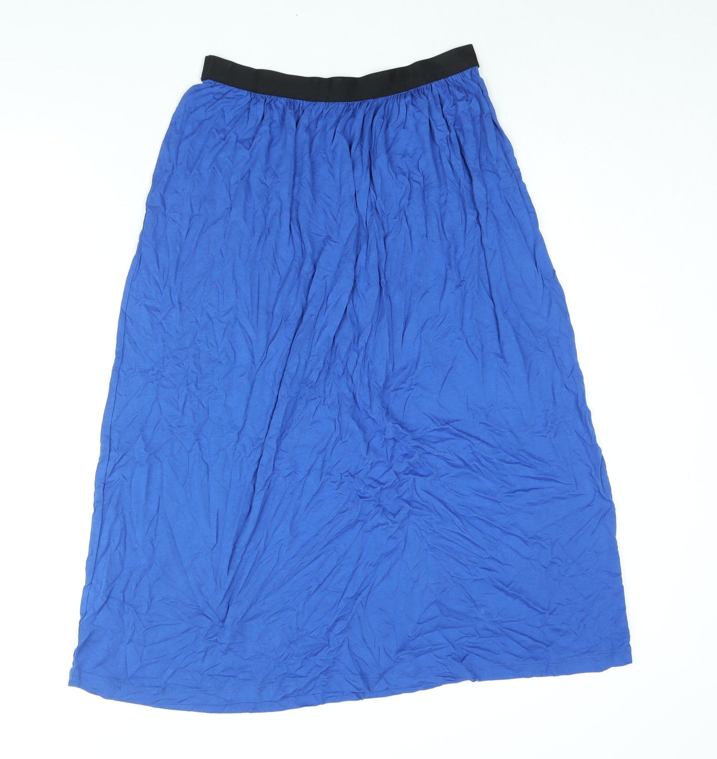 Warehouse Womens Blue Viscose A-Line Skirt Size 12