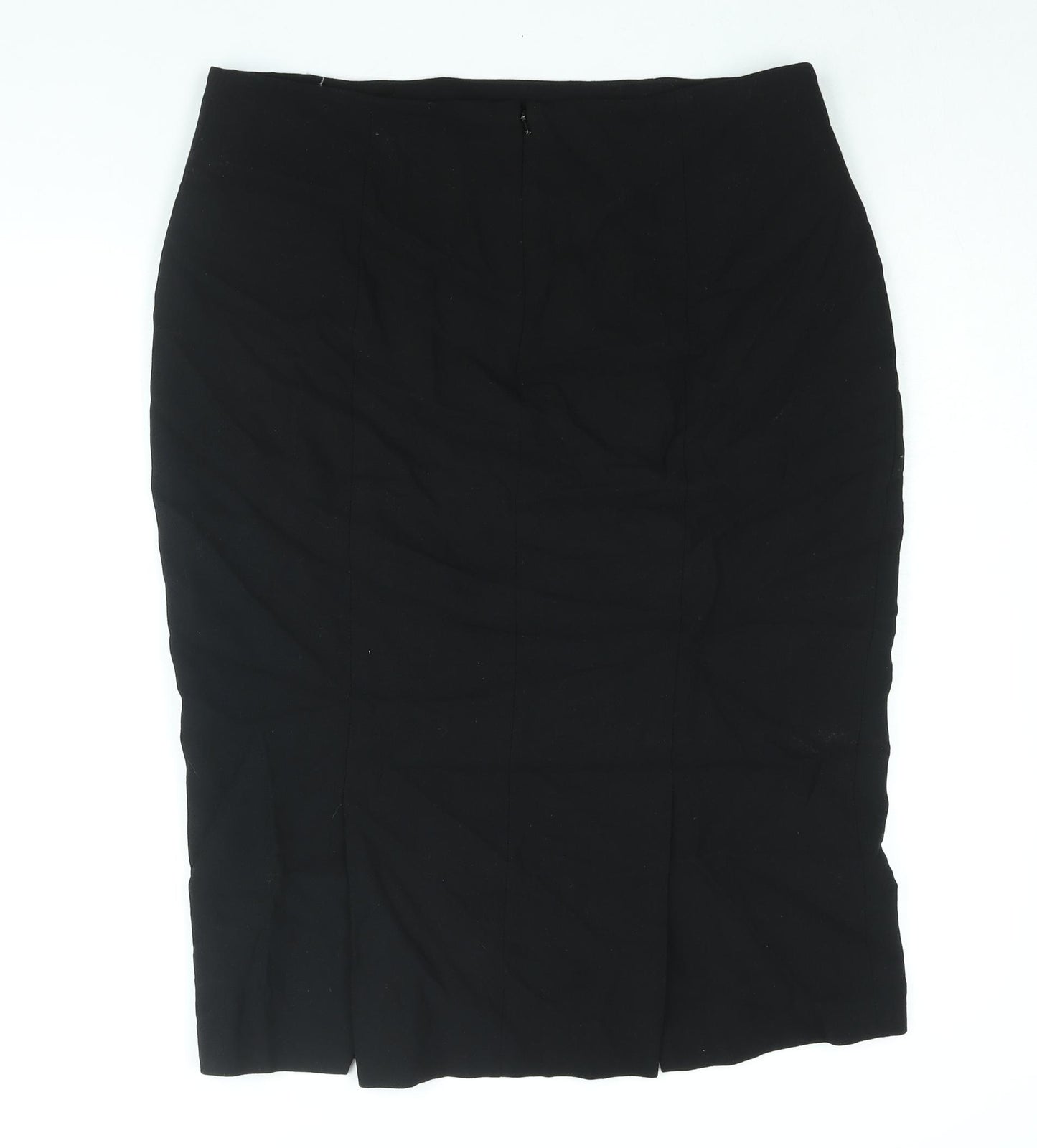 Hobbs Womens Black Wool Straight & Pencil Skirt Size 16 Zip - Double Vent