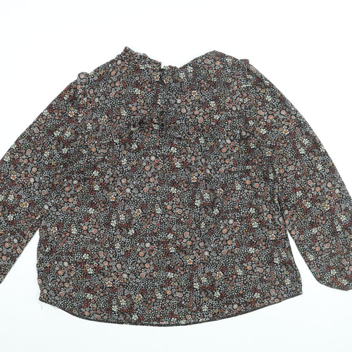 Dorothy Perkins Womens Multicoloured Floral Polyester Basic Blouse Size 20 Mock Neck - Frill