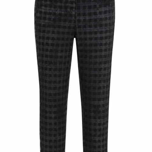 NEXT Girls Black Check Viscose Cropped Trousers Size 10 Years L22 in Regular Pullover - Glitter