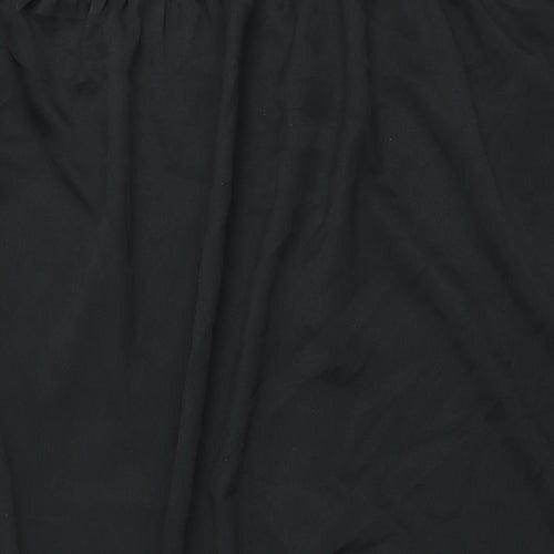 H&M Womens Black Polyester Shirt Dress Size S Round Neck Button