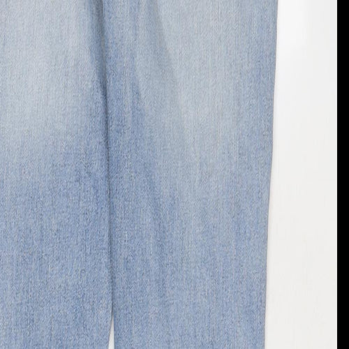 Topman Mens Blue Cotton Skinny Jeans Size 28 in L30 in Regular Zip - Short Leg