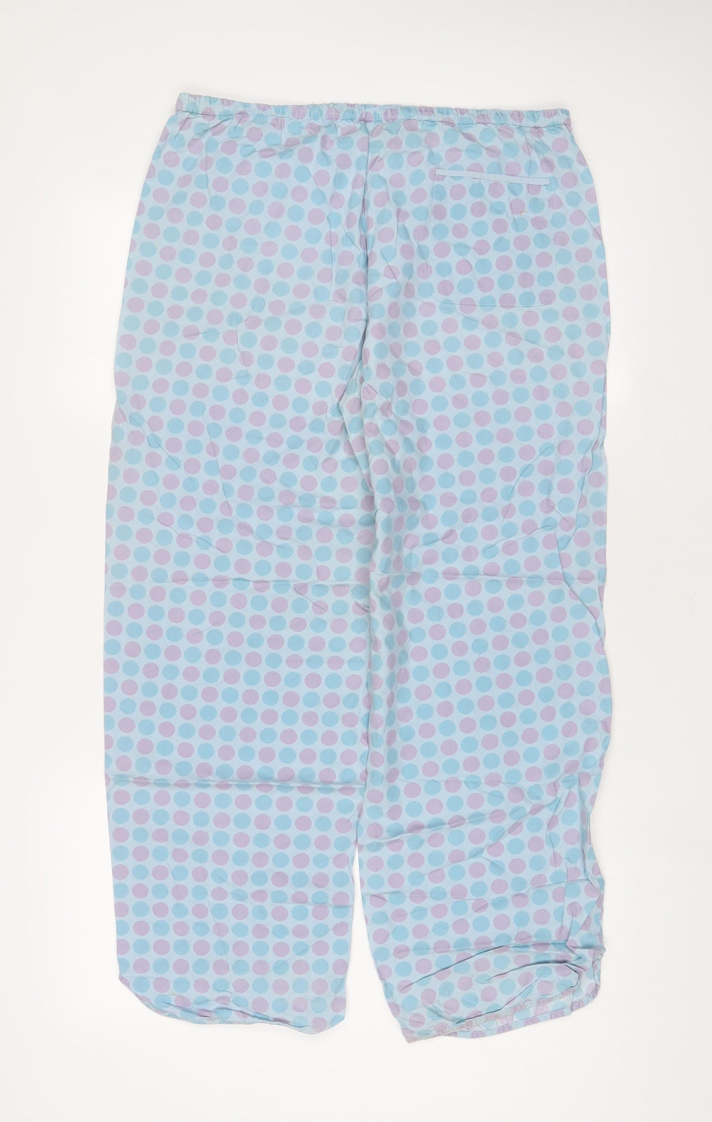 Gap Womens Blue Polka Dot Cotton Babydoll Pyjama Pants Size S Drawstring