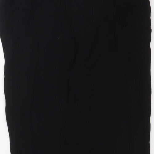 River Island Womens Black Viscose Capri Trousers Size 10 L20 in Regular