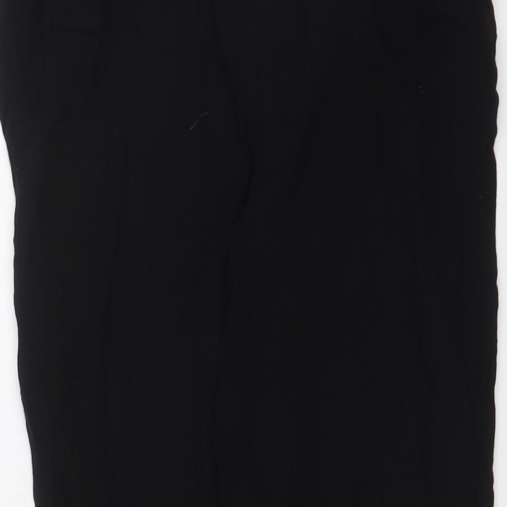 River Island Womens Black Viscose Capri Trousers Size 10 L20 in Regular