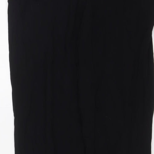 River Island Womens Black Viscose Capri Trousers Size 10 L20 in Regular