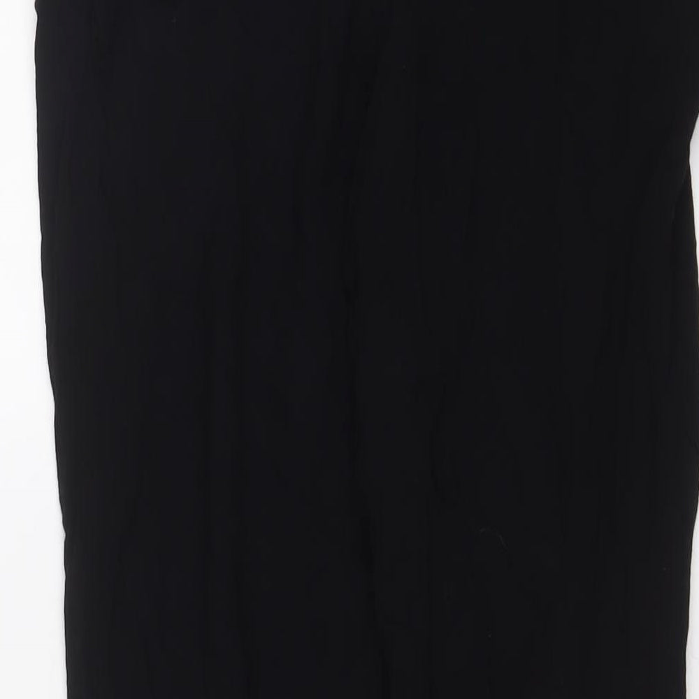 River Island Womens Black Viscose Capri Trousers Size 10 L20 in Regular