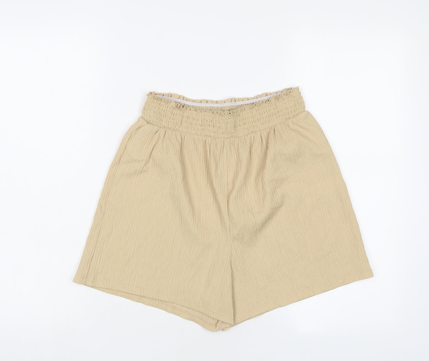 ASOS Womens Beige Polyester Basic Shorts Size 10 L3 in Regular Pull On