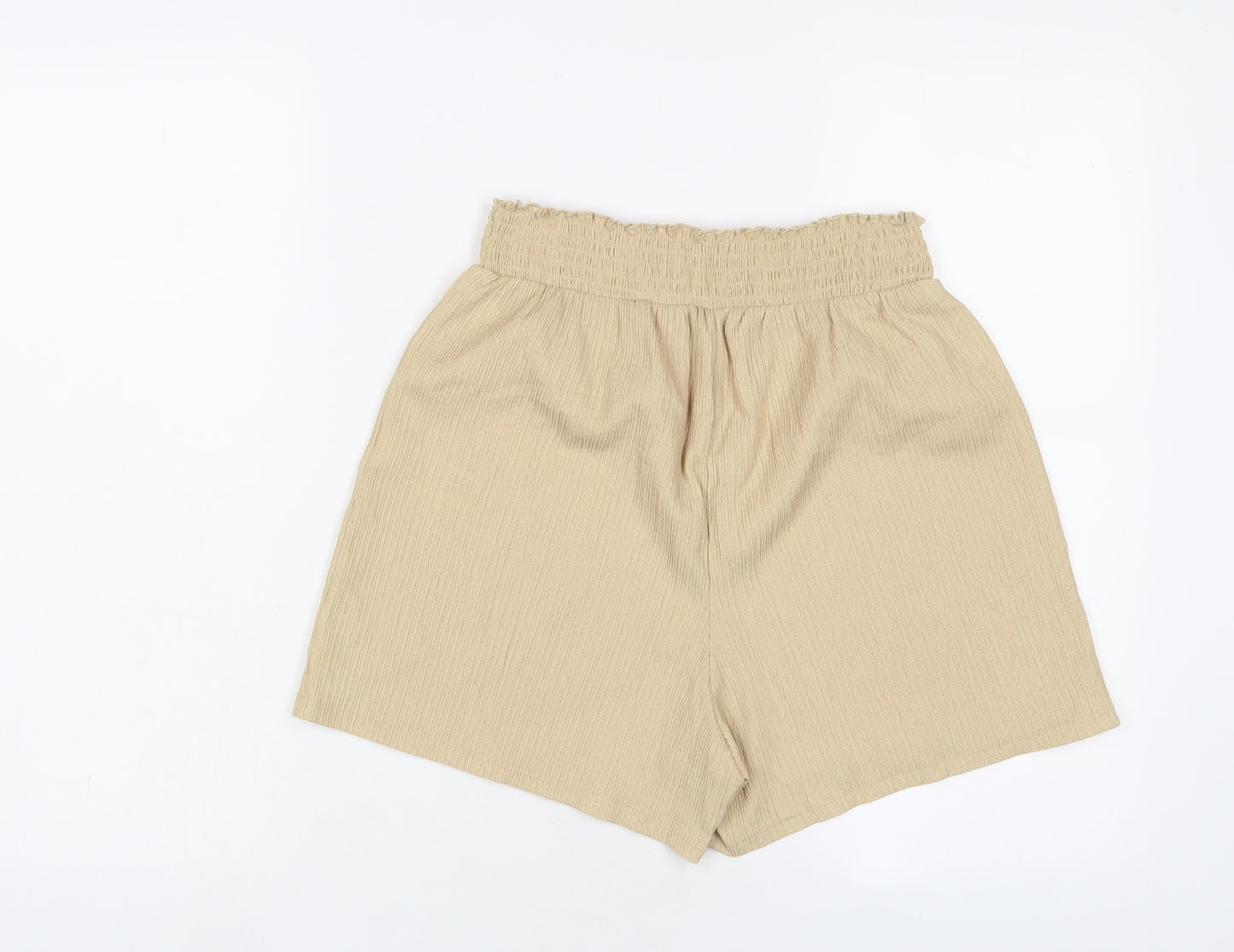 ASOS Womens Beige Polyester Basic Shorts Size 10 L3 in Regular Pull On