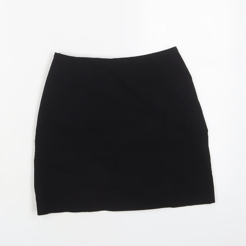 ASOS Womens Black Viscose Mini Skirt Size 4 Zip