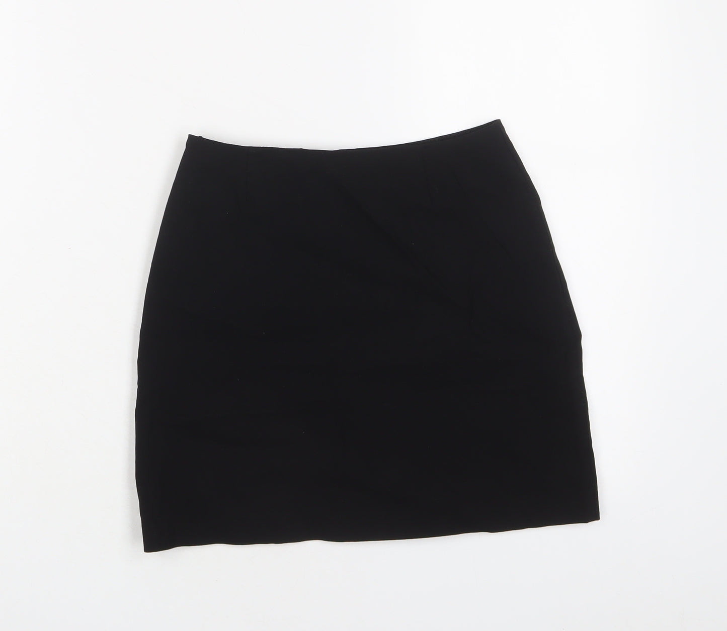 ASOS Womens Black Viscose Mini Skirt Size 4 Zip