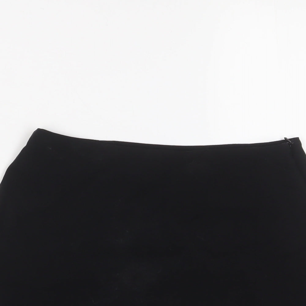 ASOS Womens Black Viscose Mini Skirt Size 4 Zip