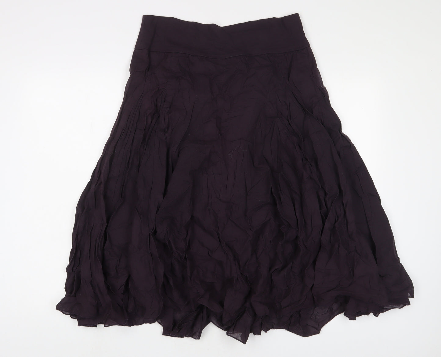 Mistral Womens Purple Cotton A-Line Skirt Size 14