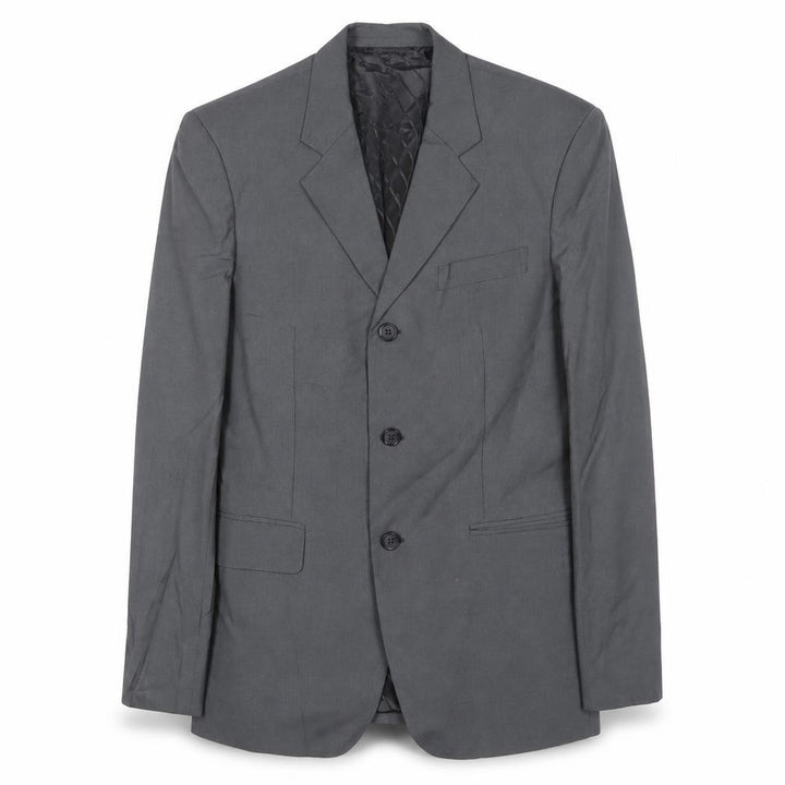 Giorgio Armani Mens Grey Polyester Jacket Suit Jacket Size 40 Regular