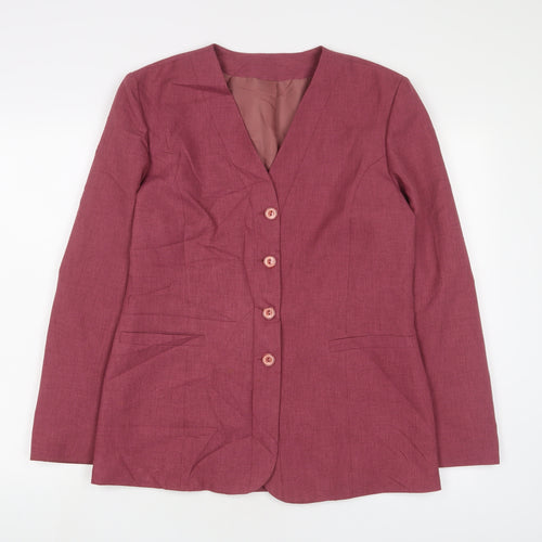Debenhams Womens Pink Jacket Blazer Size 12 Button