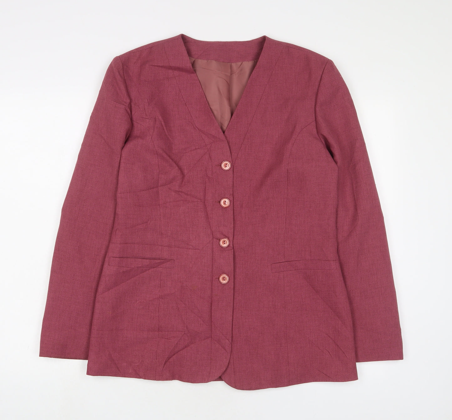 Debenhams Womens Pink Jacket Blazer Size 12 Button