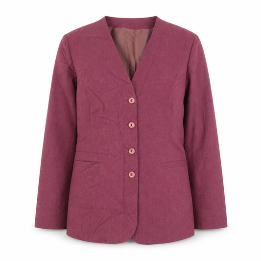Front view of Debenhams women’s pink jacket blazer, size UK 12, button