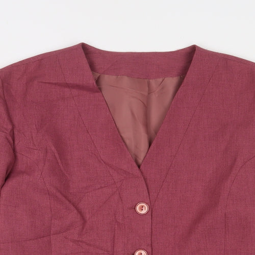 Debenhams Womens Pink Jacket Blazer Size 12 Button