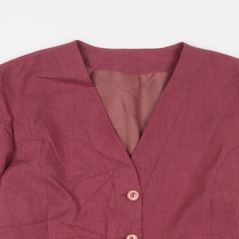 Debenhams Womens Pink Jacket Blazer Size 12 Button