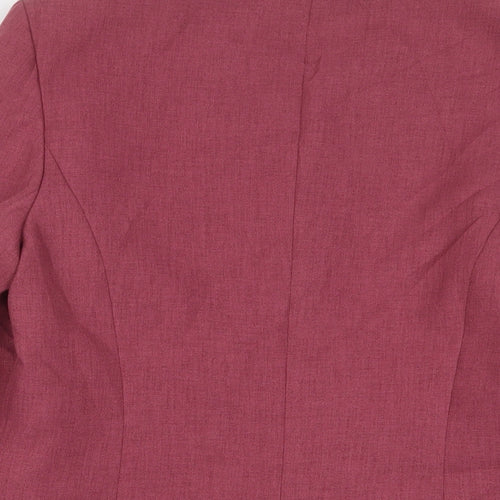 Debenhams Womens Pink Jacket Blazer Size 12 Button