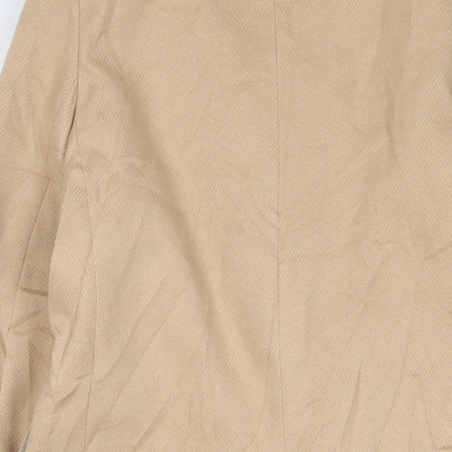 ASOS Womens Brown Overcoat Coat Size 8 Snap