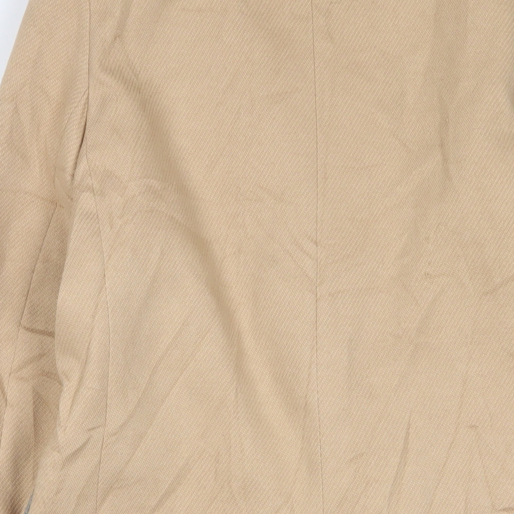 ASOS Womens Brown Overcoat Coat Size 8 Snap