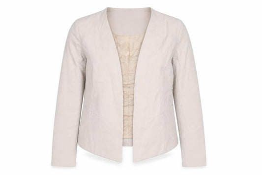 Front view of Topshop women’s pink jacket blazer, size UK 16, - open